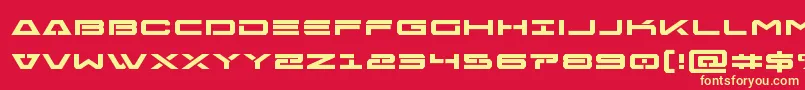 Freeagentboldexpand Font – Yellow Fonts on Red Background