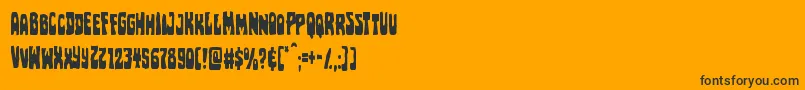 Pocketmonstercond Font – Black Fonts on Orange Background