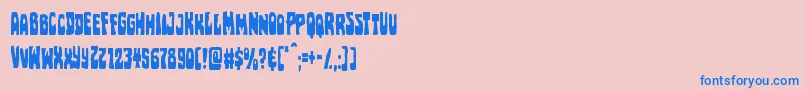 Pocketmonstercond Font – Blue Fonts on Pink Background