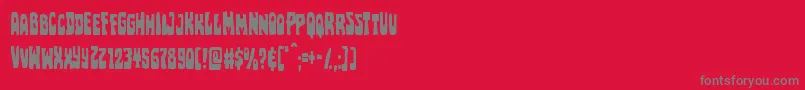 Pocketmonstercond Font – Gray Fonts on Red Background