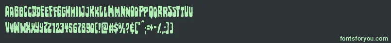 Pocketmonstercond Font – Green Fonts on Black Background