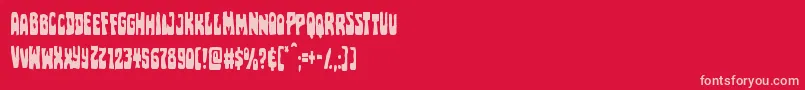 Pocketmonstercond Font – Pink Fonts on Red Background