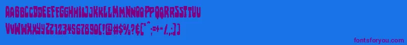 Pocketmonstercond Font – Purple Fonts on Blue Background