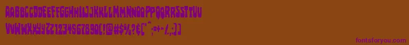 Pocketmonstercond Font – Purple Fonts on Brown Background