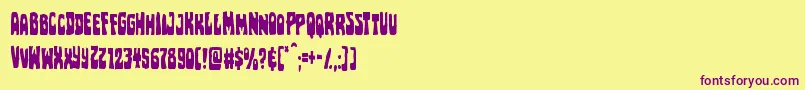 Pocketmonstercond Font – Purple Fonts on Yellow Background