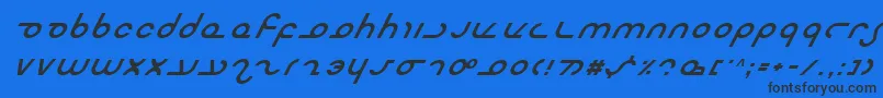 fuente Masteri – Fuentes Negras Sobre Fondo Azul