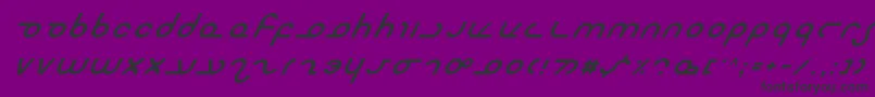 フォントMasteri – 紫の背景に黒い文字