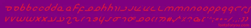 Masteri Font – Red Fonts on Purple Background