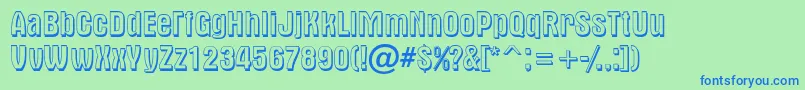 AAlternash Font – Blue Fonts on Green Background