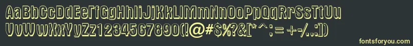 AAlternash Font – Yellow Fonts on Black Background