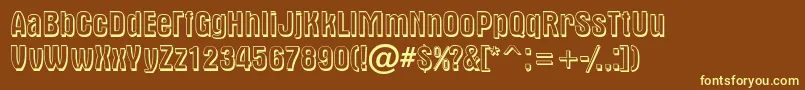 AAlternash Font – Yellow Fonts on Brown Background