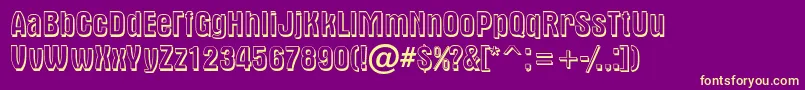 AAlternash-Schriftart – Gelbe Schriften auf violettem Hintergrund
