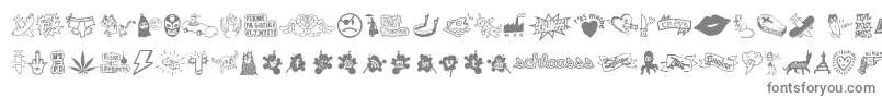 WcSchlaasssClassic-fontti – harmaat kirjasimet valkoisella taustalla