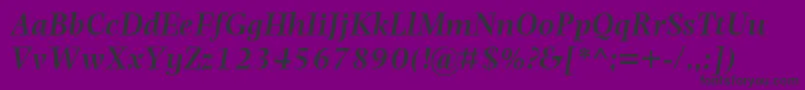 PhotinaMtSemiBoldItalic Font – Black Fonts on Purple Background