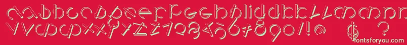 Logomatiqueshadow Font – Green Fonts on Red Background