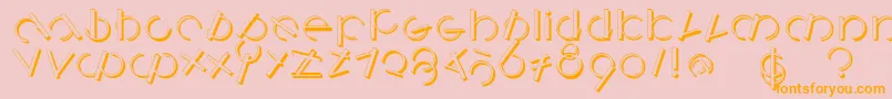 Logomatiqueshadow Font – Orange Fonts on Pink Background