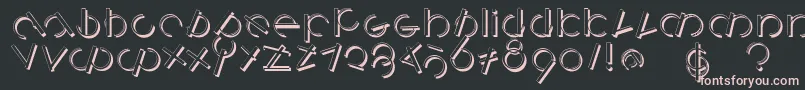 Logomatiqueshadow Font – Pink Fonts on Black Background