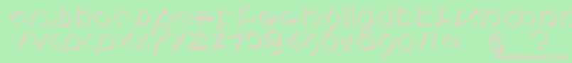 Logomatiqueshadow Font – Pink Fonts on Green Background