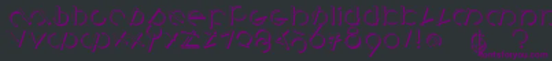 Fonte Logomatiqueshadow – fontes roxas em um fundo preto