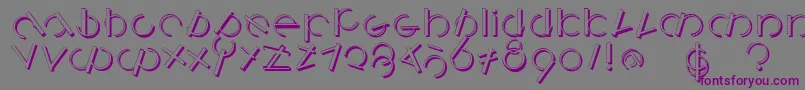 Fonte Logomatiqueshadow – fontes roxas em um fundo cinza