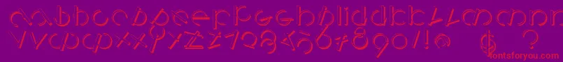 Logomatiqueshadow Font – Red Fonts on Purple Background