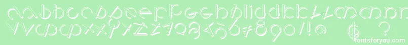 Logomatiqueshadow Font – White Fonts on Green Background