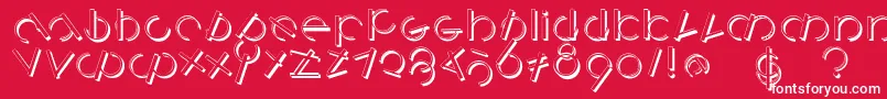 Logomatiqueshadow Font – White Fonts on Red Background