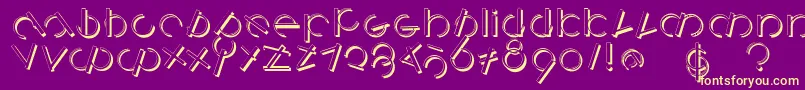 Logomatiqueshadow Font – Yellow Fonts on Purple Background