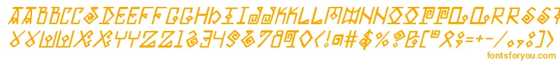 フォントElderMagicItalic – オレンジのフォント