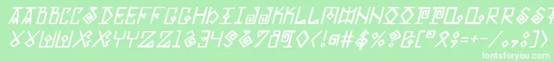 ElderMagicItalic Font – White Fonts on Green Background