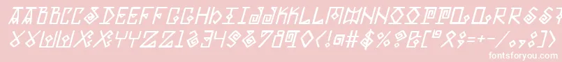 ElderMagicItalic Font – White Fonts on Pink Background