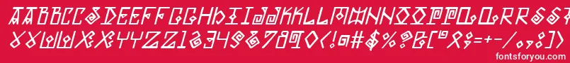 Шрифт ElderMagicItalic – белые шрифты на красном фоне