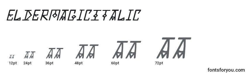 Größen der Schriftart ElderMagicItalic