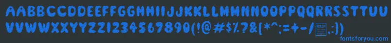 ScreamerDemo Font – Blue Fonts on Black Background