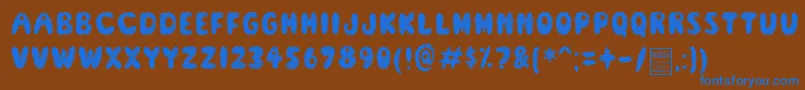 ScreamerDemo Font – Blue Fonts on Brown Background