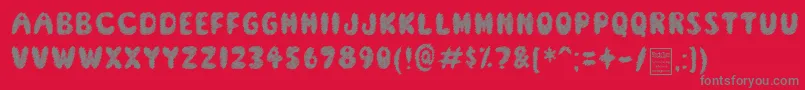 ScreamerDemo Font – Gray Fonts on Red Background