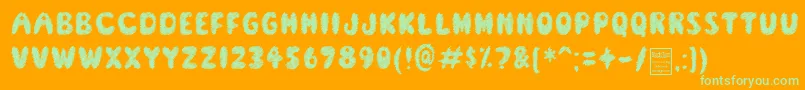 ScreamerDemo Font – Green Fonts on Orange Background