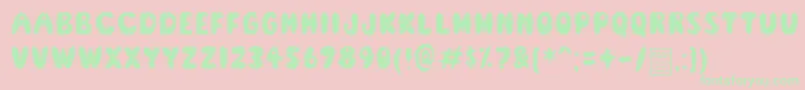 Weitere Informationen zur ScreamerDemo-Schriftart ScreamerDemo-Schriftart – Grüne Schriften auf rosa Hintergrund