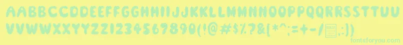 ScreamerDemo Font – Green Fonts on Yellow Background