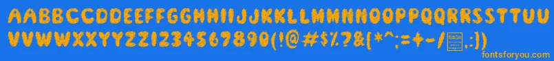 ScreamerDemo Font – Orange Fonts on Blue Background