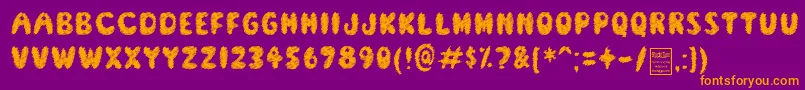 Czcionka ScreamerDemo – pomarańczowe czcionki na fioletowym tle