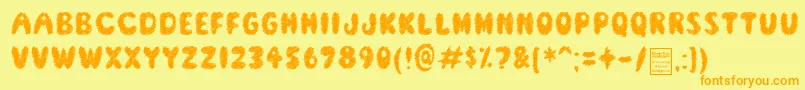 ScreamerDemo Font – Orange Fonts on Yellow Background
