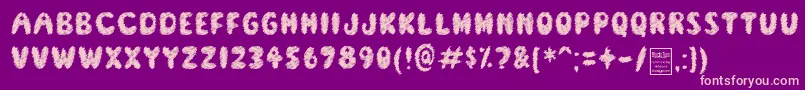 Więcej informacji o czcionce ScreamerDemo Czcionka ScreamerDemo – różowe czcionki na fioletowym tle