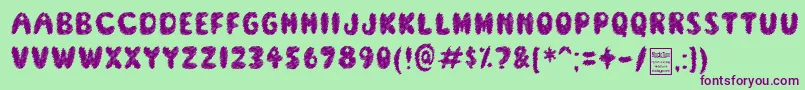 ScreamerDemo Font – Purple Fonts on Green Background