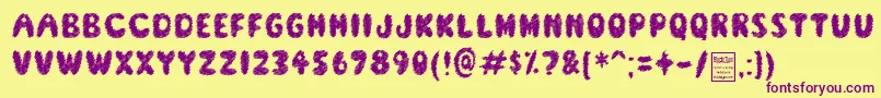 ScreamerDemo Font – Purple Fonts on Yellow Background