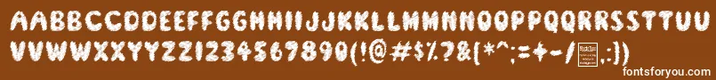 ScreamerDemo Font – White Fonts on Brown Background