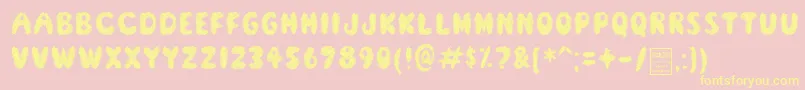 ScreamerDemo Font – Yellow Fonts on Pink Background