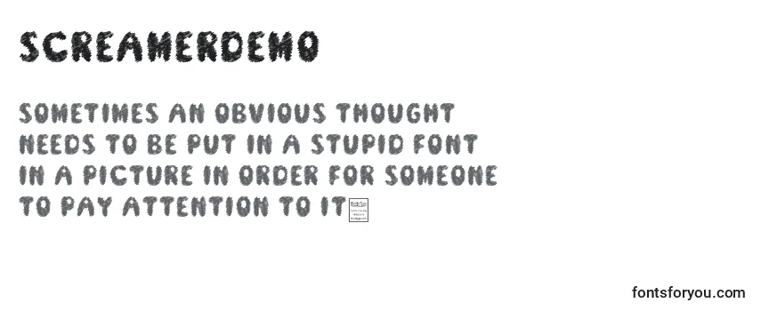 Review of the ScreamerDemo Font