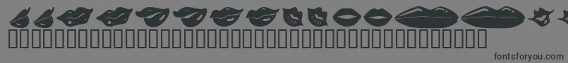 KrLippy Font – Black Fonts on Gray Background