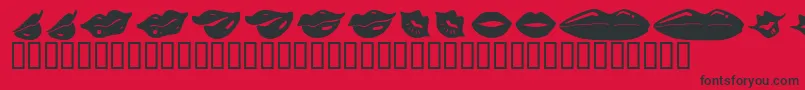 KrLippy Font – Black Fonts on Red Background